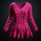 Exaggerated Proportions Pink Wool Sweater 3d Model