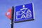 EXALAB logo brand and text sign front of local french Medical Biology Laboratory
