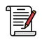 Exam vector, Back to school filled design icon