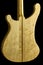 Example of Figured Grain Maple Wood on Back of Vintage Bass Guitar