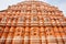 Example of indian architecture - front of Hawa Mahal built (Palace of Winds)