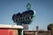 Example of the remains of abandoned motels along Fremont Street, Las Vegas, Nevada marking the glory days of the 1950s and 1960s.