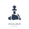 Excalibur icon. Trendy flat vector Excalibur icon on white background from Fairy Tale collection