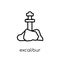 Excalibur icon. Trendy modern flat linear vector Excalibur icon