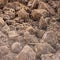 Excavated land closeup, fresh soil for background