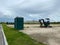 Excavation equipment in a vacant lot