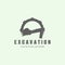 excavation vintage logo design minimalist illustration icon