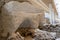 Excavations in prehistoric town of Akrotiri in Santorini