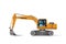 Excavator Backhoe for digging or in different areas.