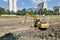 Excavator cleaning the river bed