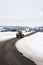 Excavator on a Country Road