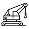 Excavator crane icon, outline style