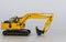 Excavator crawler loader model on white background