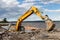 Excavator drowned on the lake while working to strengthen the shore