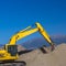 Excavator in an Eagle Mountain construction site