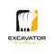 Excavator engine repair logo design