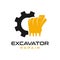 Excavator engine repair logo design