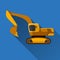 Excavator flat icon