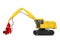 Excavator Forest Mulcher Isolated