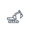 excavator icon vector from vehicles transportation concept. Thin line illustration of excavator editable stroke. excavator linear