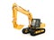 Excavator isolated with light shadow