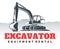 Excavator logo design.