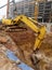 Excavator Machine used to excavate soil at the construction site