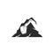 excavator mountain icon vector design