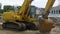 Excavator in the new campus building project in Banda Aceh