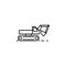 excavator outline icon. Element of construction icon for mobile concept and web apps. Thin line excavator outline icon can be used