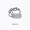 Excavator outline icon. Simple linear element illustration. Isolated line Excavator icon on white background. Thin stroke sign can