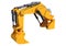 Excavator Shovel Crane Arm 3D rendering on white background