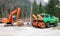 Excavator and Snow Removal Vehicle