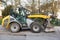 Excavator standing on steel platters, ready for work