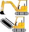 Excavator Trencher heavy equipment Track Hoe