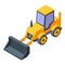 Excavator tunnel icon, isometric style