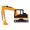 Excavator vehicle icon