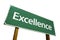 Excellence road sign