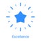 Excellence star vector premium line icon