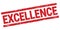 EXCELLENCE text on red rectangle stamp sign