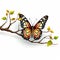 Excellent Butterfly Scene Whimsical Elegance