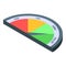 Excellent credit score icon, isometric style