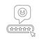 Excellent, feedback, positive icon. Outline vector graphics.