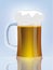 Excellent glass of beer. Vector illustration.