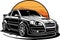 Excellent lovely sport car summer vector art