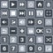 Excellent Media player icon and button set