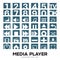 Excellent Media player icon and button set