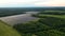 Excellent panoramic view from the drone. Landscape forest nature and vegetation
