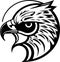 Excellent and powerful hawk emblem art vector