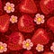 Excellent seamless pattern with strawberry